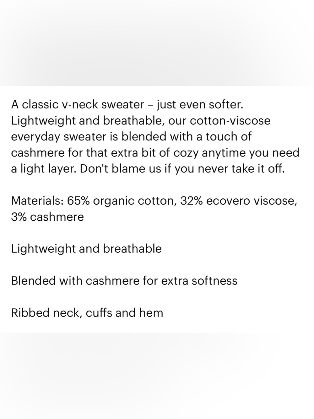 Perfect Quince Lightweight Cotton Cashmere V-Neck Sweater in Heathered Oatmeal - Picture 5 of 9